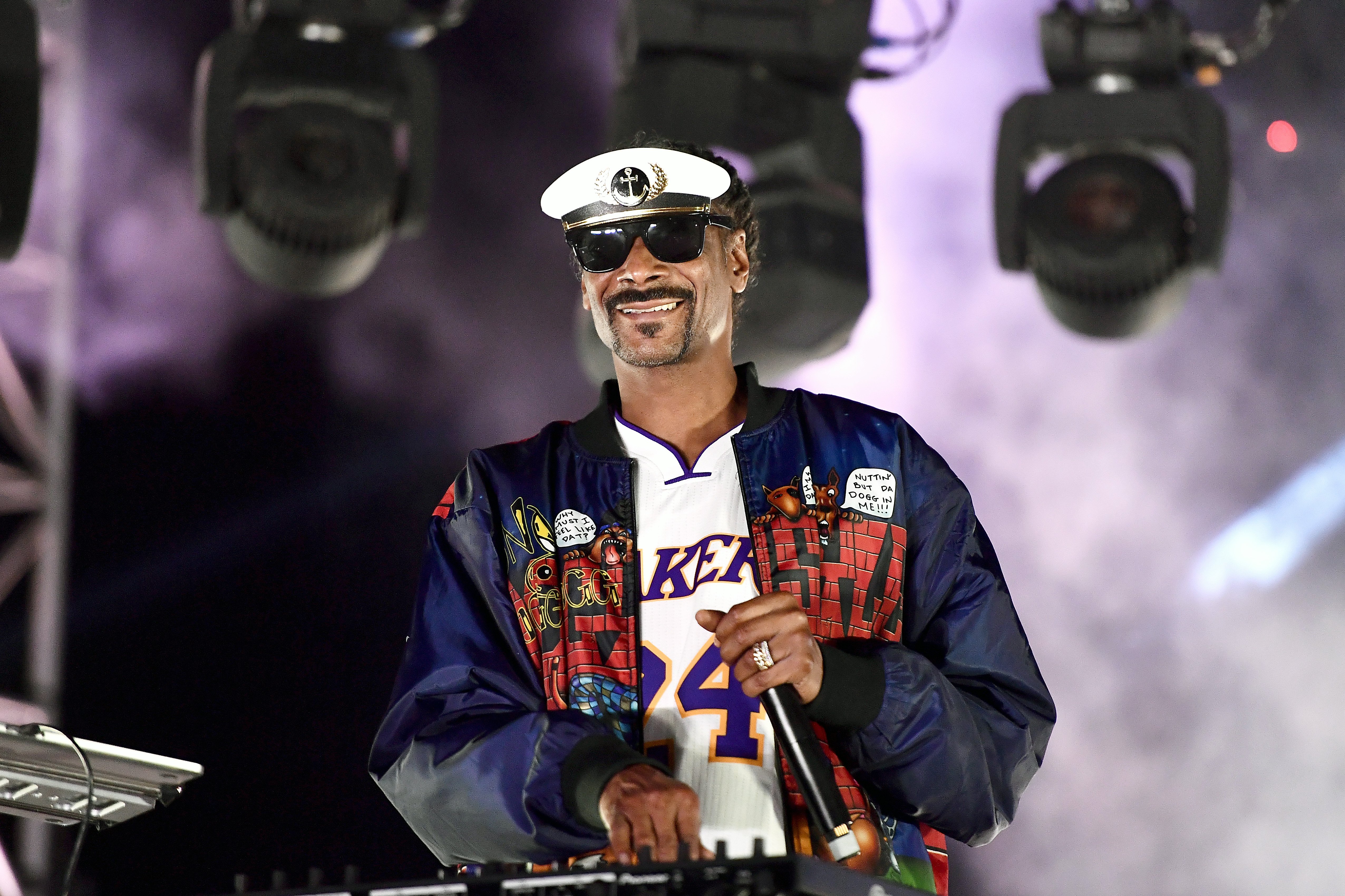 Snoop Dogg using the stage name DJ Snoopadelic at the "Concerts in Your Car's" drive-in concert at Ventura County Fairgrounds and Event Center on October 02, 2020 in Ventura, California. | Source: Getty Images