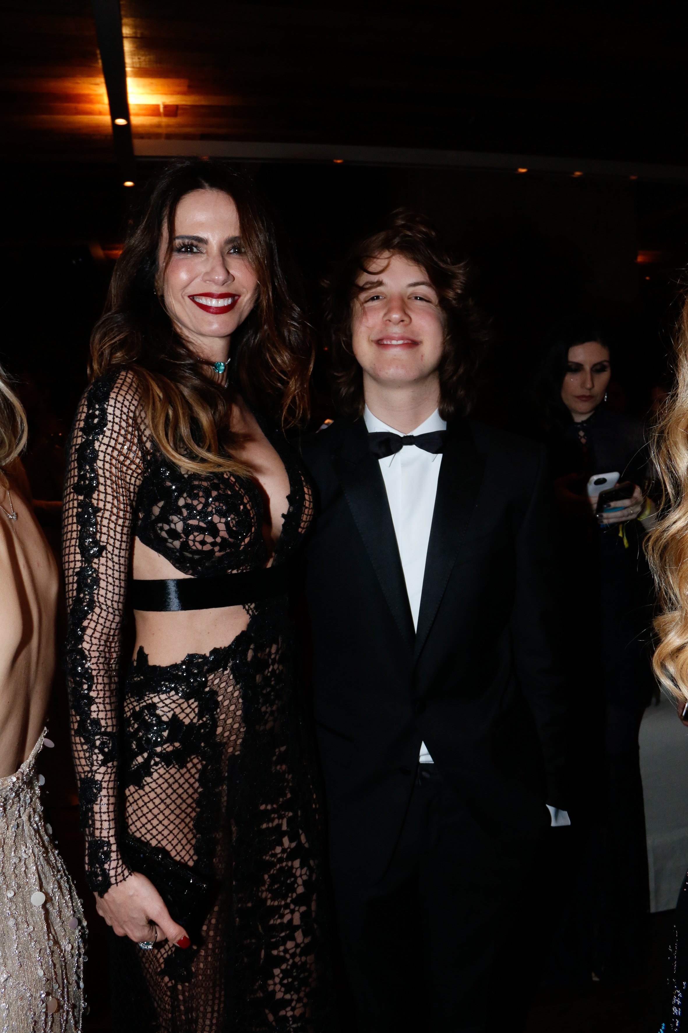 Former model Luciana Gimenez and her son Lucas Jagger attend the 7th Annual amfAR Inspiration Gala on April 27, 2017 in Sao Paulo, Brazil ┃ Source: Getty Images