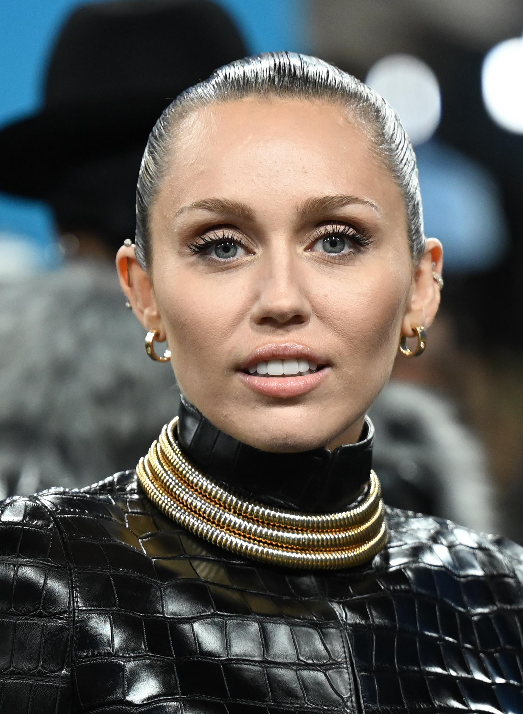 Miley Cyrus attends the 2025 Met Gala Celebrating "Superfine: Tailoring Black Style" at Metropolitan Museum of Art on May 05, 2025 in New York City | Source: Getty Images