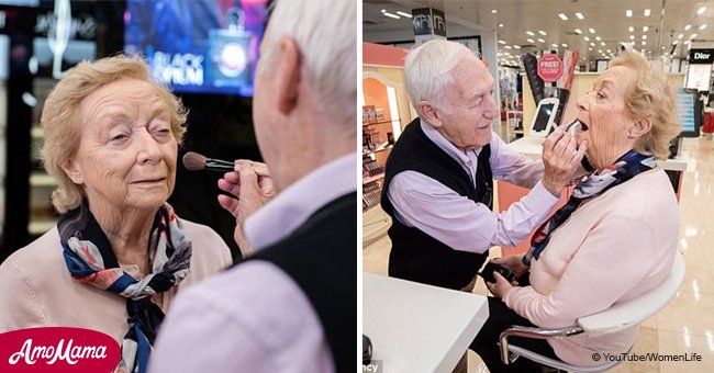 84-year-old man learns to do beloved wife's makeup before she goes totally blind