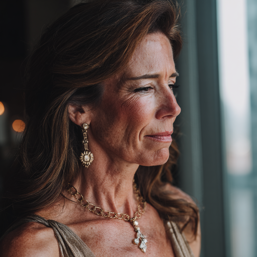 A close-up of an emotional woman | Source: Midjourney