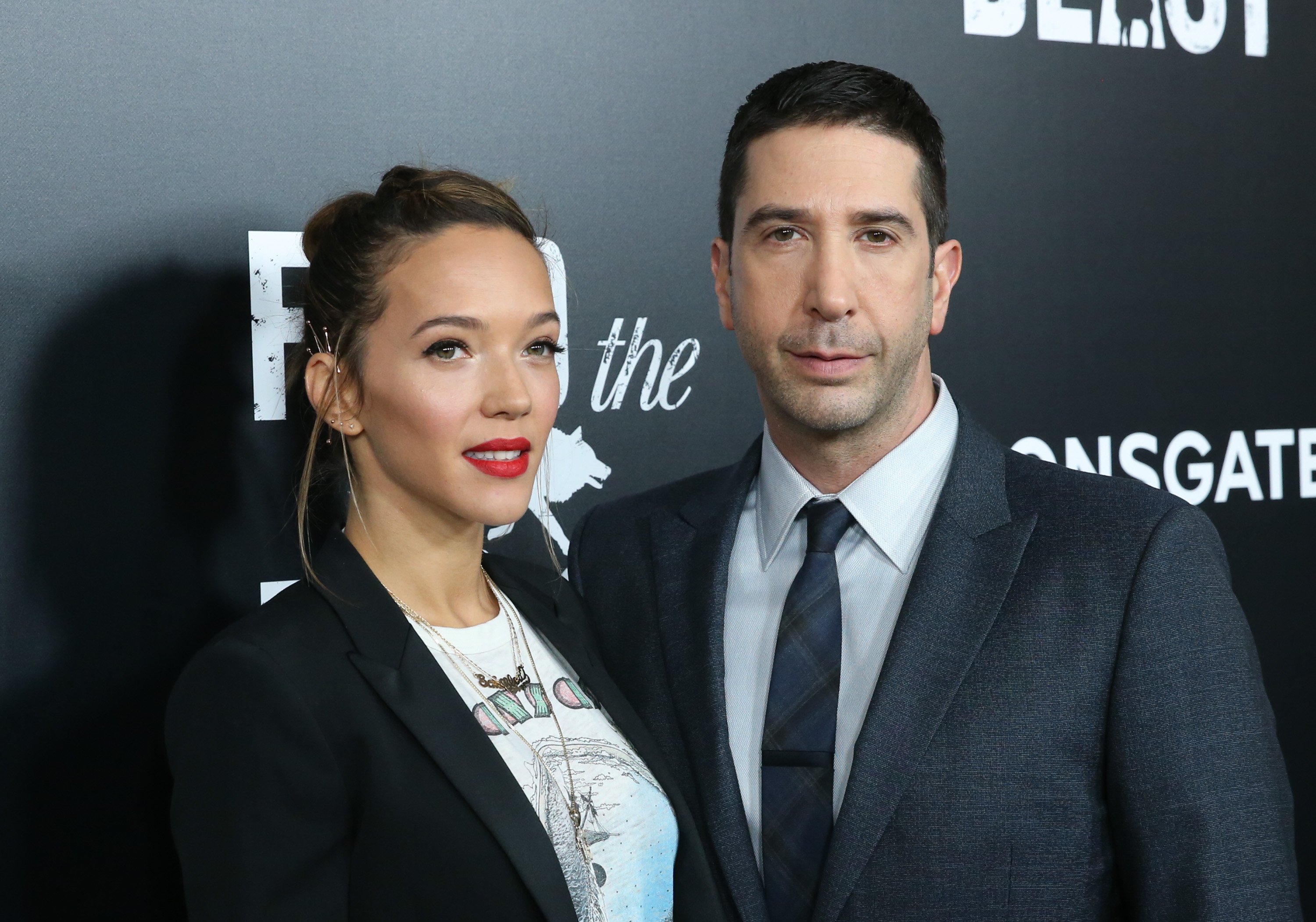 Zoë Buckman and David Schwimmer at the "Feed The Beast" film screening at Angelika Film Center on May 23, 2016, in New York City. | Source: Getty Images