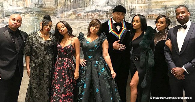 LL Cool J and wife strike the same pose with their children in throwback photo