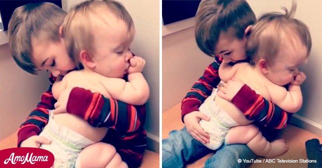 Video of toddler rocking his sister to sleep goes viral