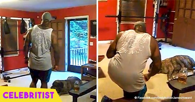 This giant bodybuilder went viral after his wife secretly videotaped him singing country song