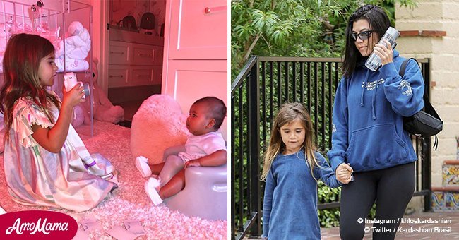 Khloé Kardashian captioned a snap of Kourtney's daughter Penelope