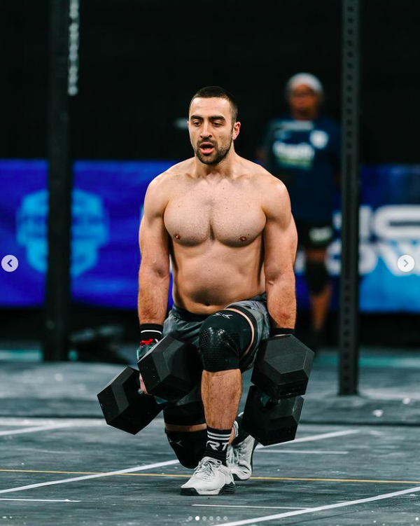 Lazar Dukic competing in an event, posted on May 21, 2024 | Source: Instagram/crossfitgames, frenchthrowdown and lazadjukic