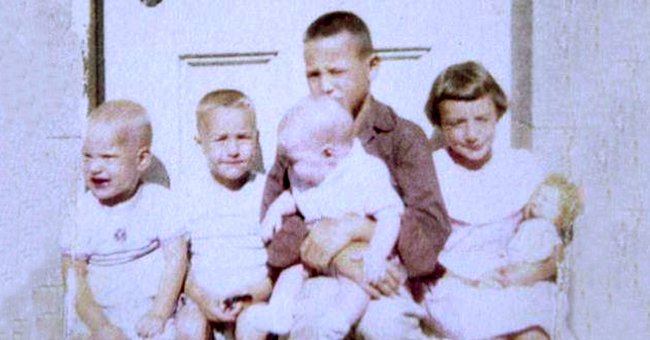 Siblings Dave Carlson, Cheryl, Tom, Jim, and Mary Jo as children. │Source: twitter.com/wcnc