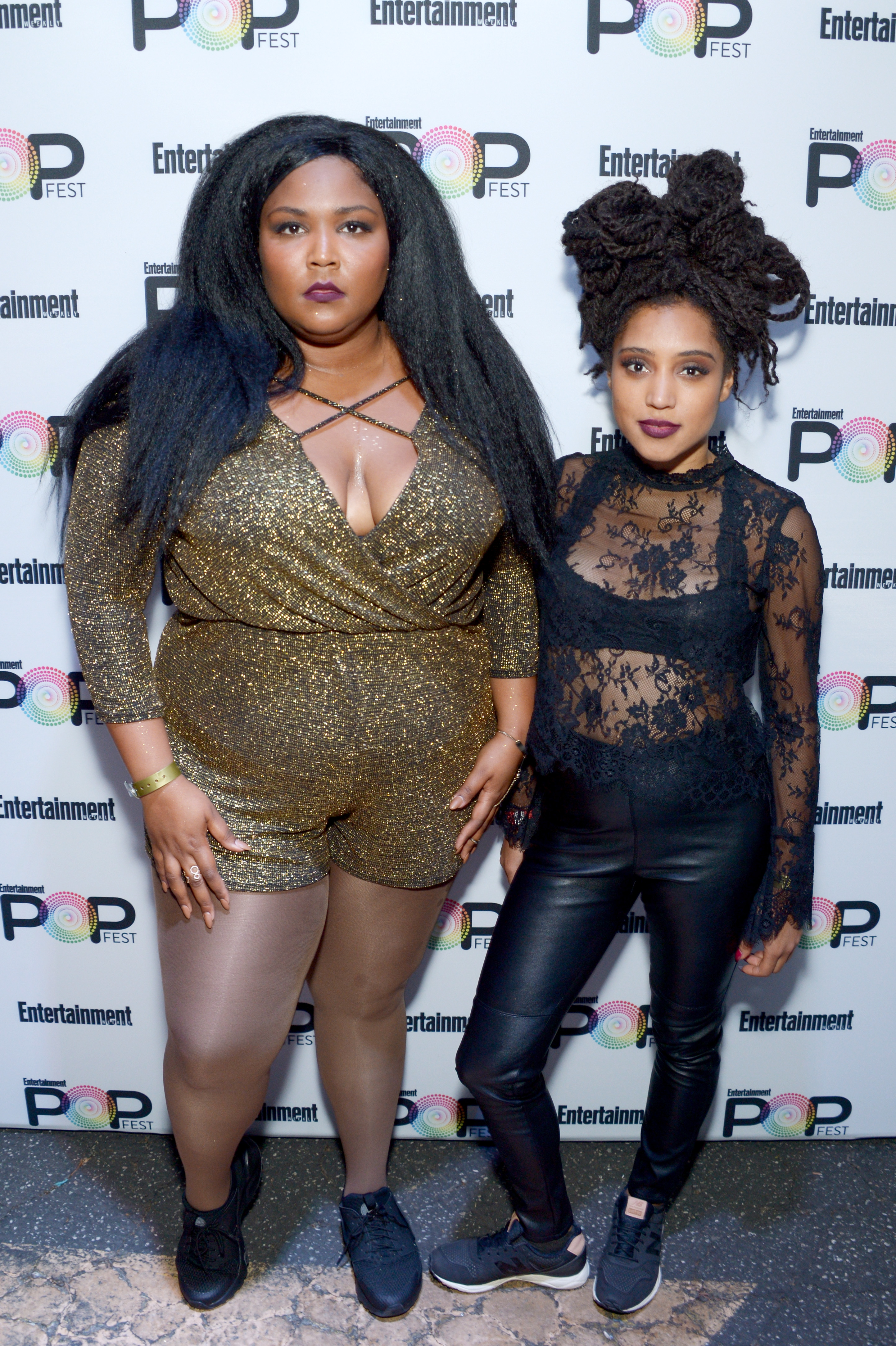 Lizzo and Sophia Eris attend Entertainment Weekly's PopFest on October 29, 2016, in Los Angeles, California. | Source: Getty Images