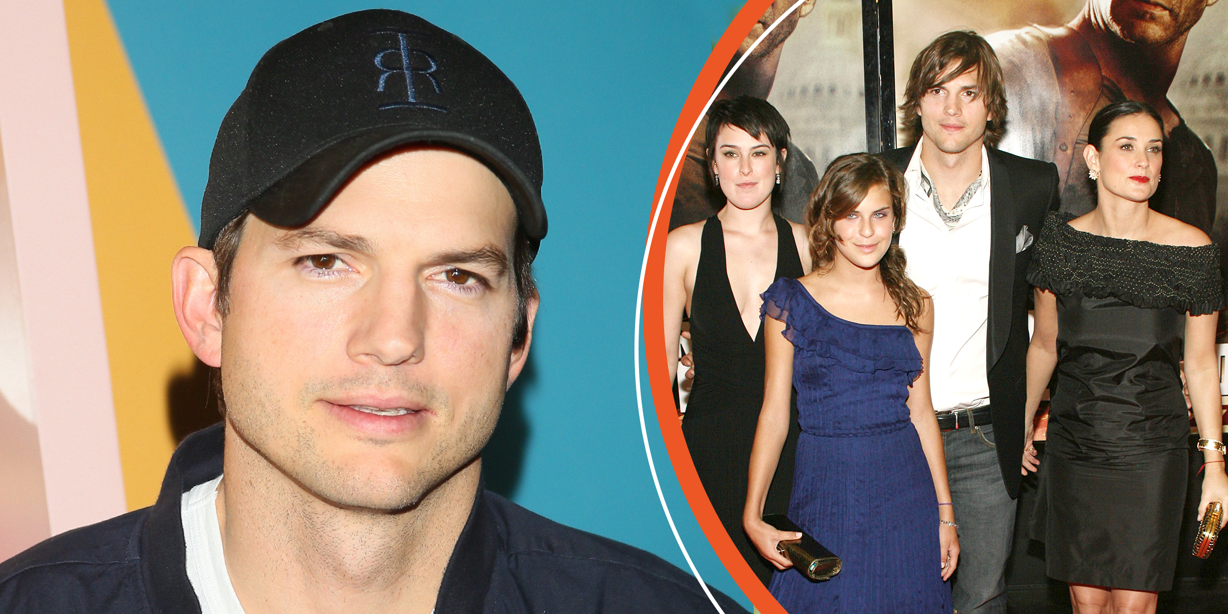 Ashton Kutcher | Rumer Willis, Tallulah Willis, Ashton Kutcher und Demi Moore | Quelle: Getty Images