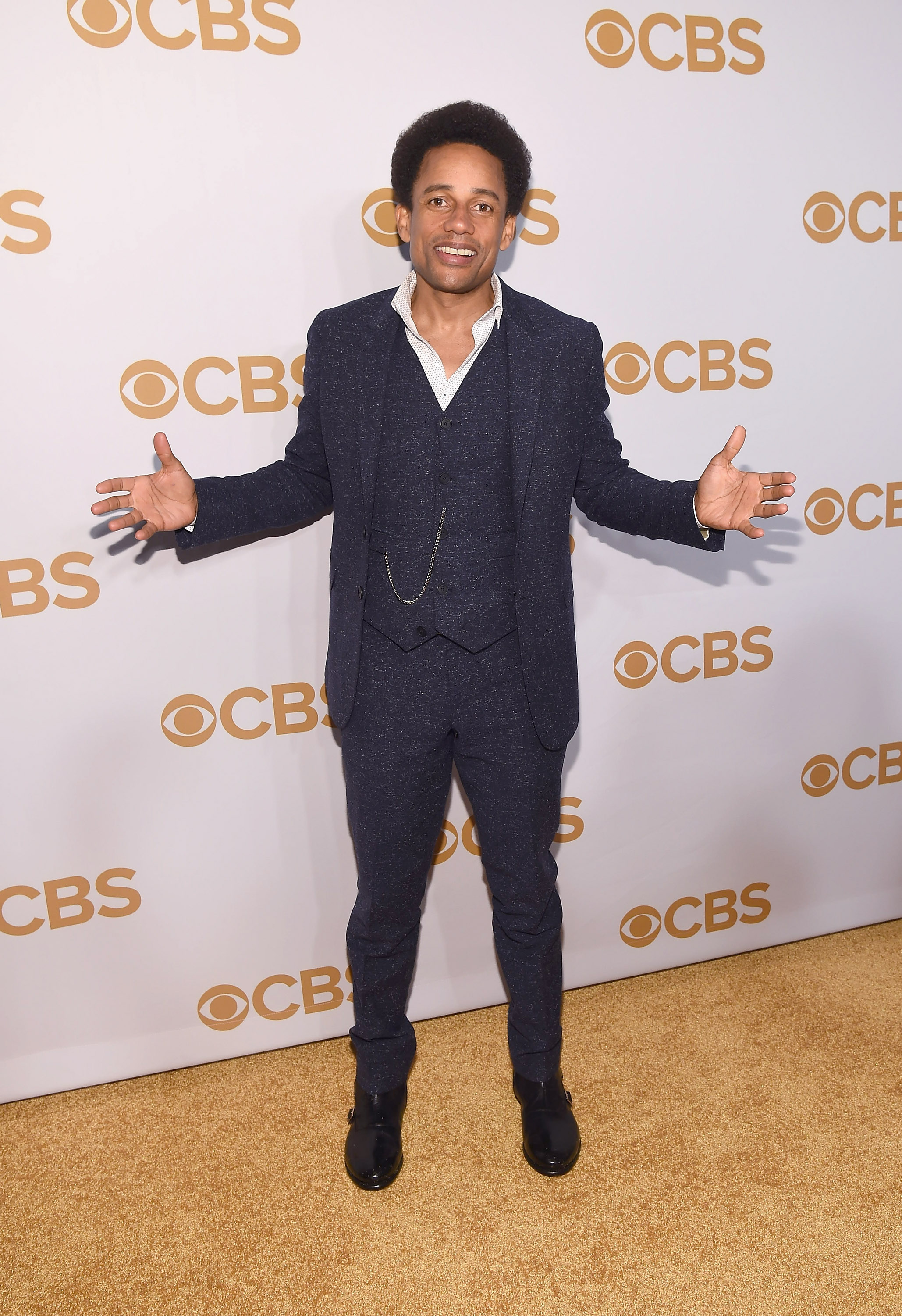 The TV star attends the CBS Upfront at The Tent at Lincoln Center on May 13, 2015 | Source: Getty Images