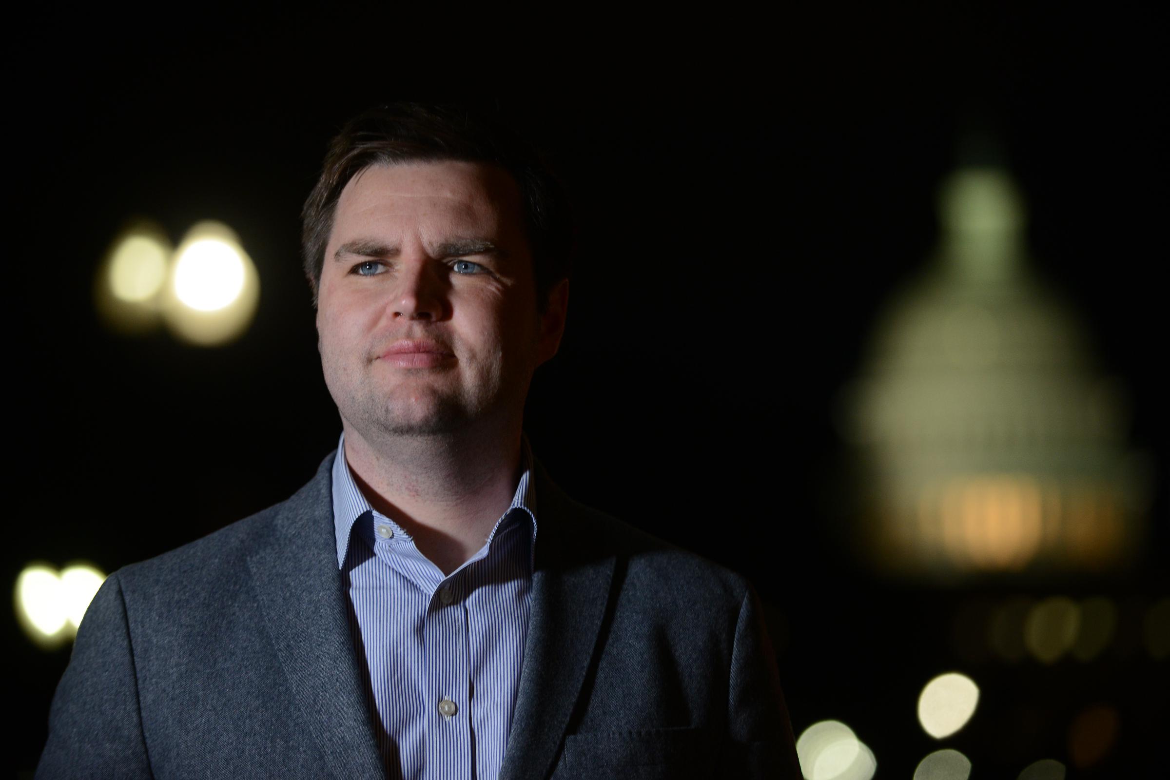 J.D. Vance poses for a portrait photograph near the US Capitol building in Washington, D.C., on January 27, 2017 | Source: Getty Images