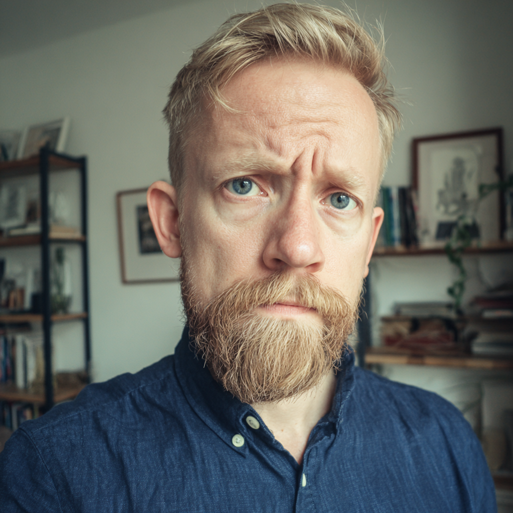 A close-up of an upset man | Source: Midjourney