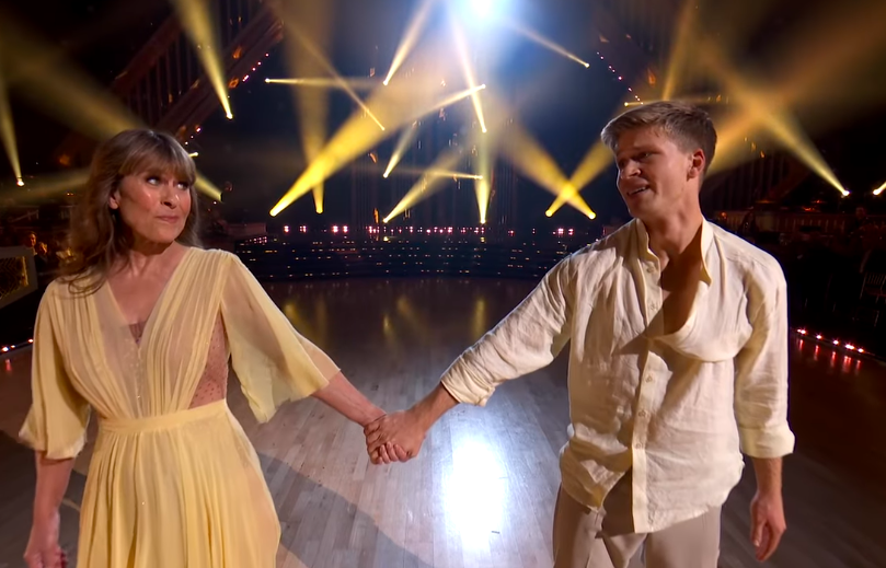Terri and Robert Irwin sharing a special mother-son moment after Robert's contemporary performance, posted on October 15, 2025. | Source: YouTube/Dancing With The Stars