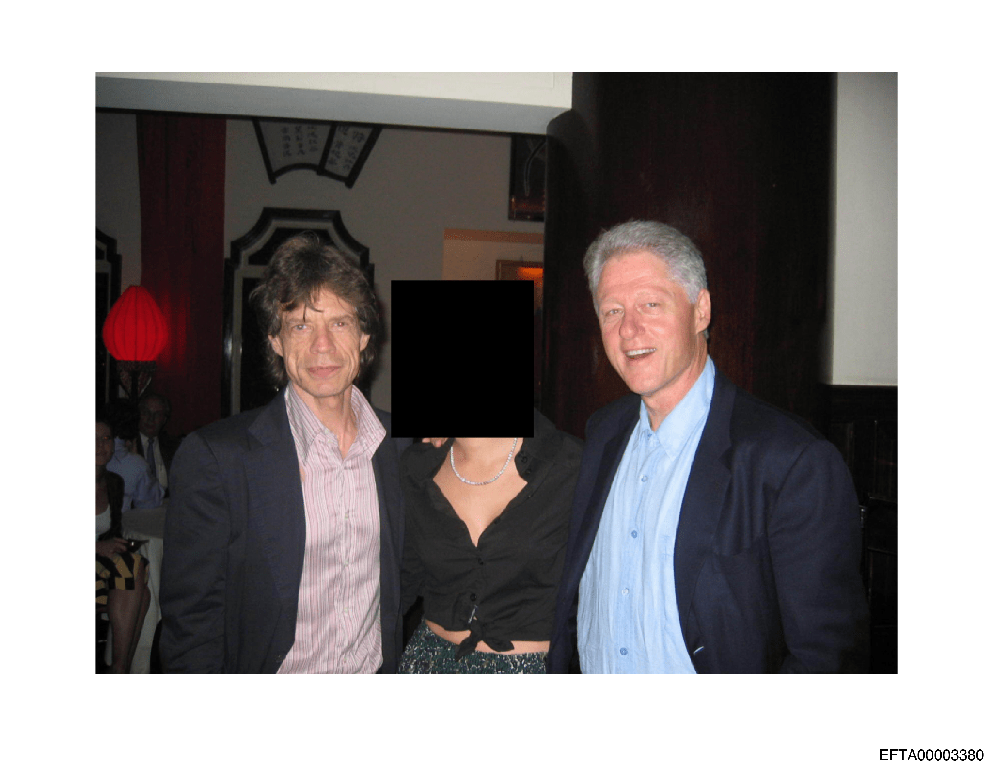 Sir Mick Jagger and Bill Clinton seen in one of the images released by the US Department of Justice. | Source: Getty Images
