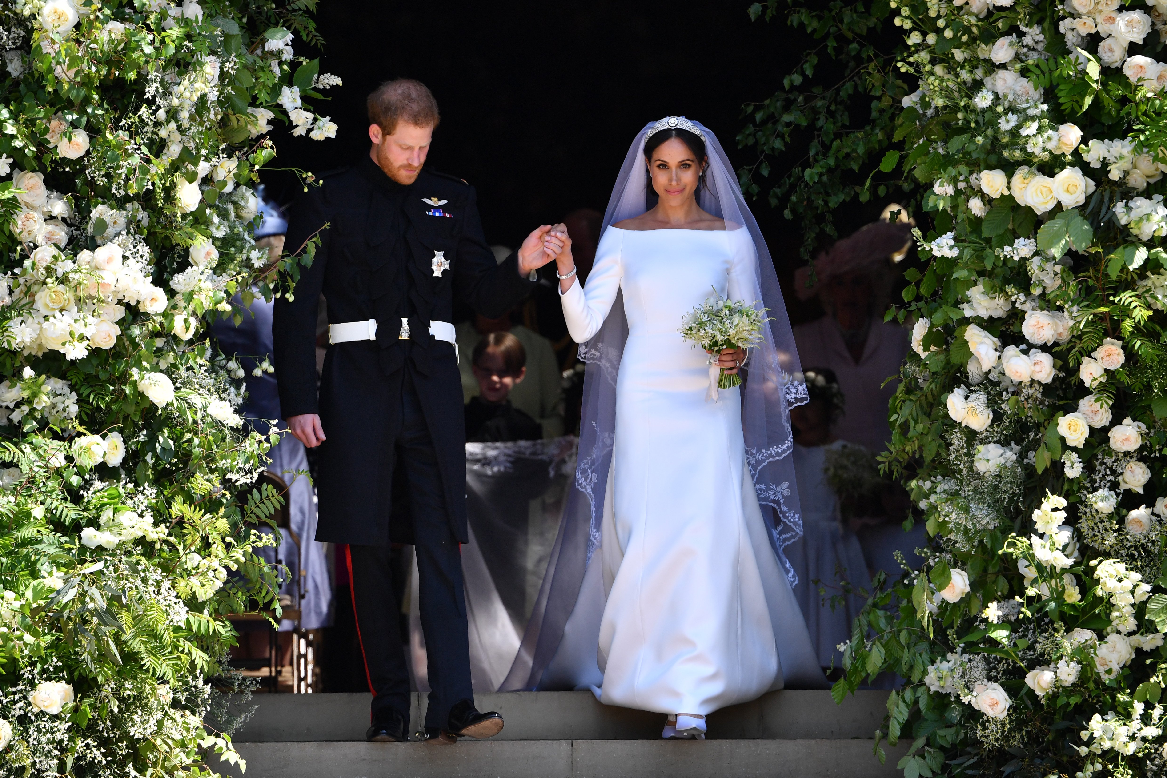 Prince Harry and Meghan Markle during their wedding in Windsor on May 19, 2018 | Source: Getty Images