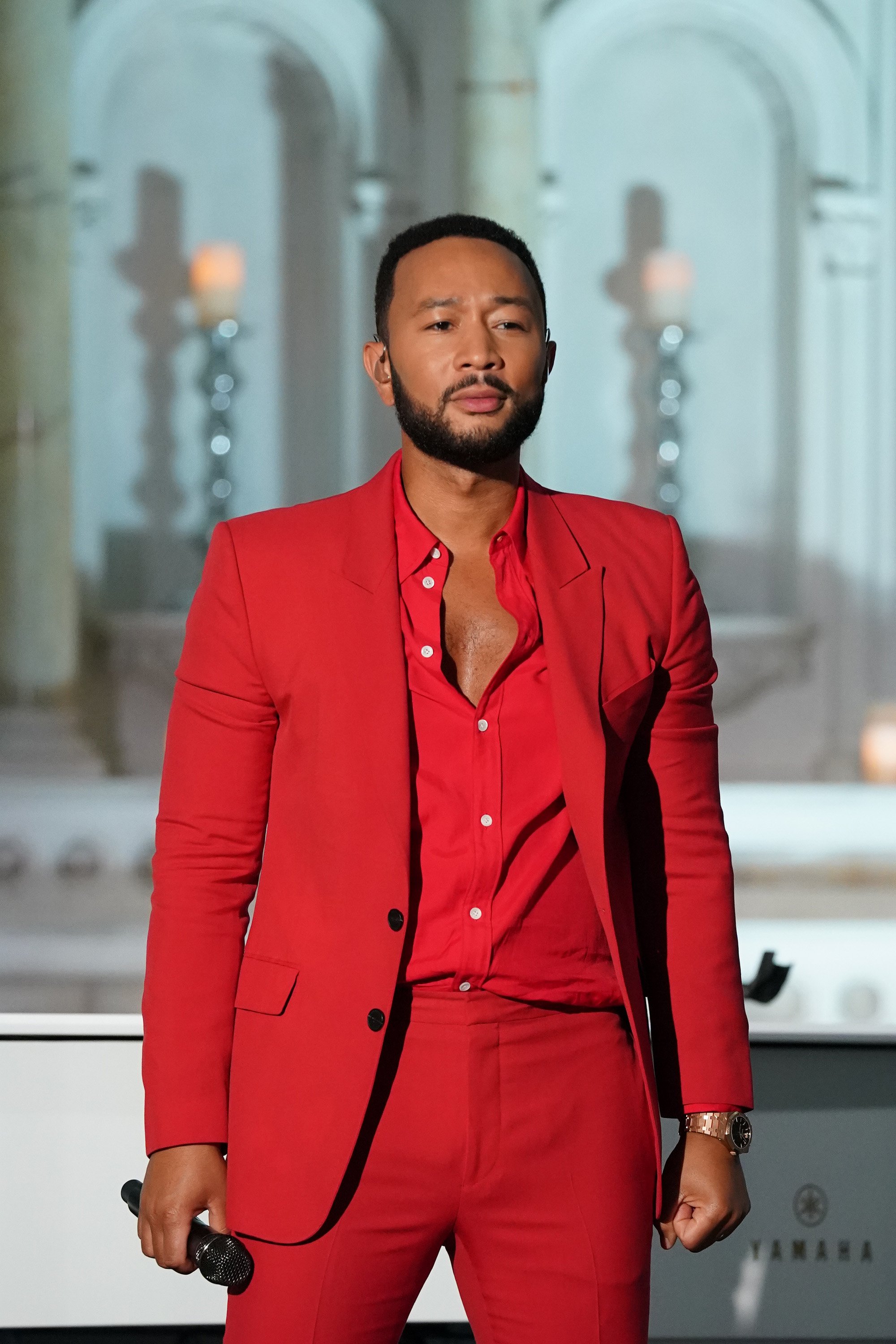 John Legend performs at Macy’s “Fourth of July Fireworks Spectacular" on July 4, 2020. | Source: Getty Images