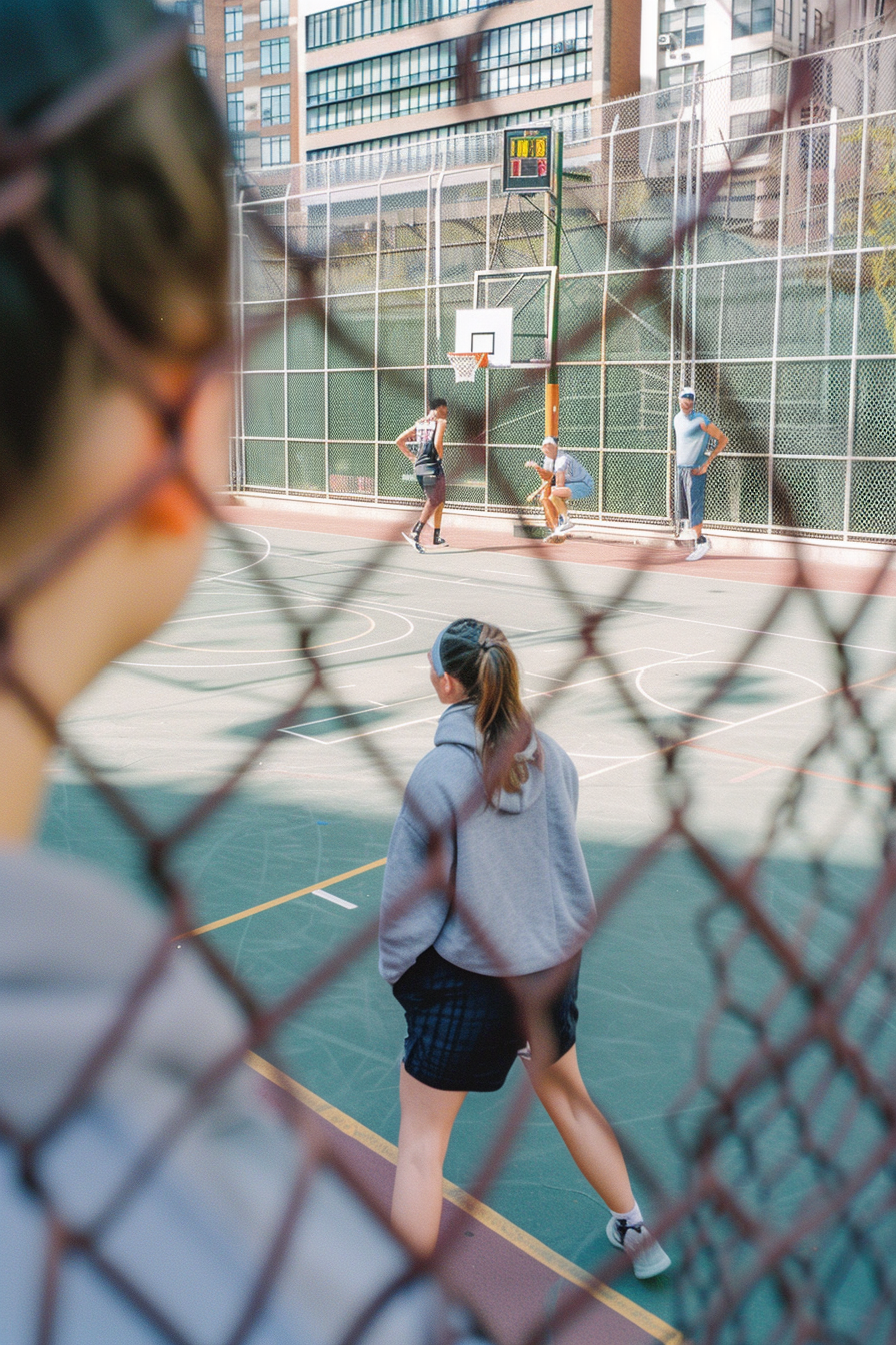 People at a basketball court | Source: Midjourney