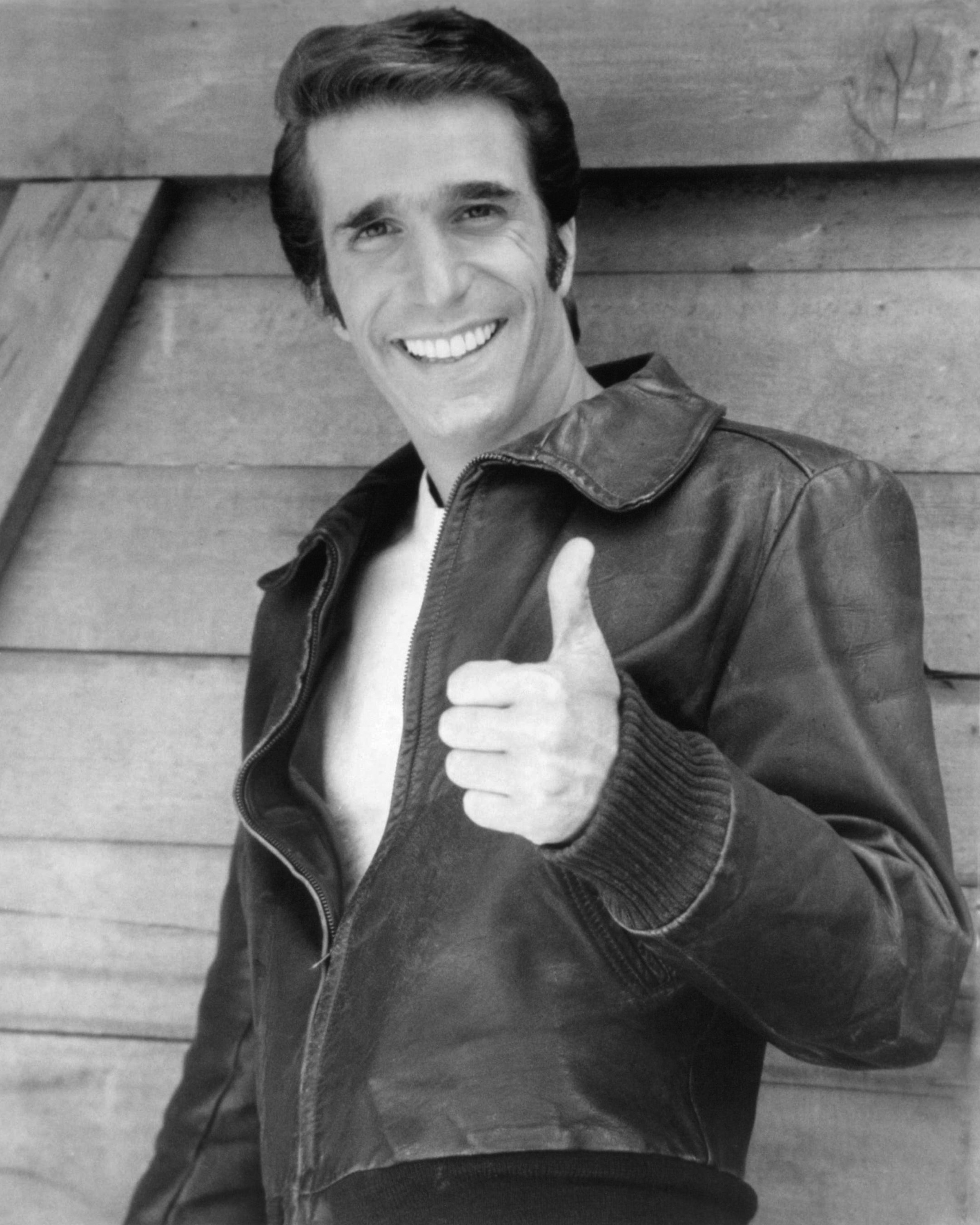 Executive producer Henry Winkler as Fonzie in the American TV show "Happy Days" in 1978. | Source: Getty Images