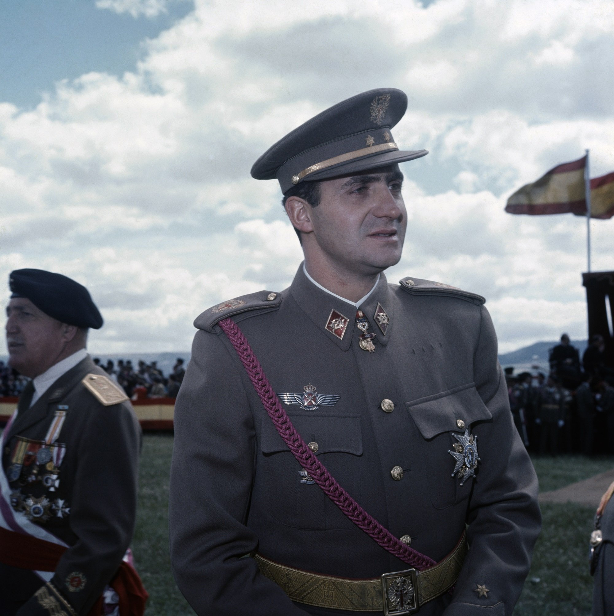 Príncipe Juan Carlos uniformado en España, c. 1970. | Foto: Getty Images