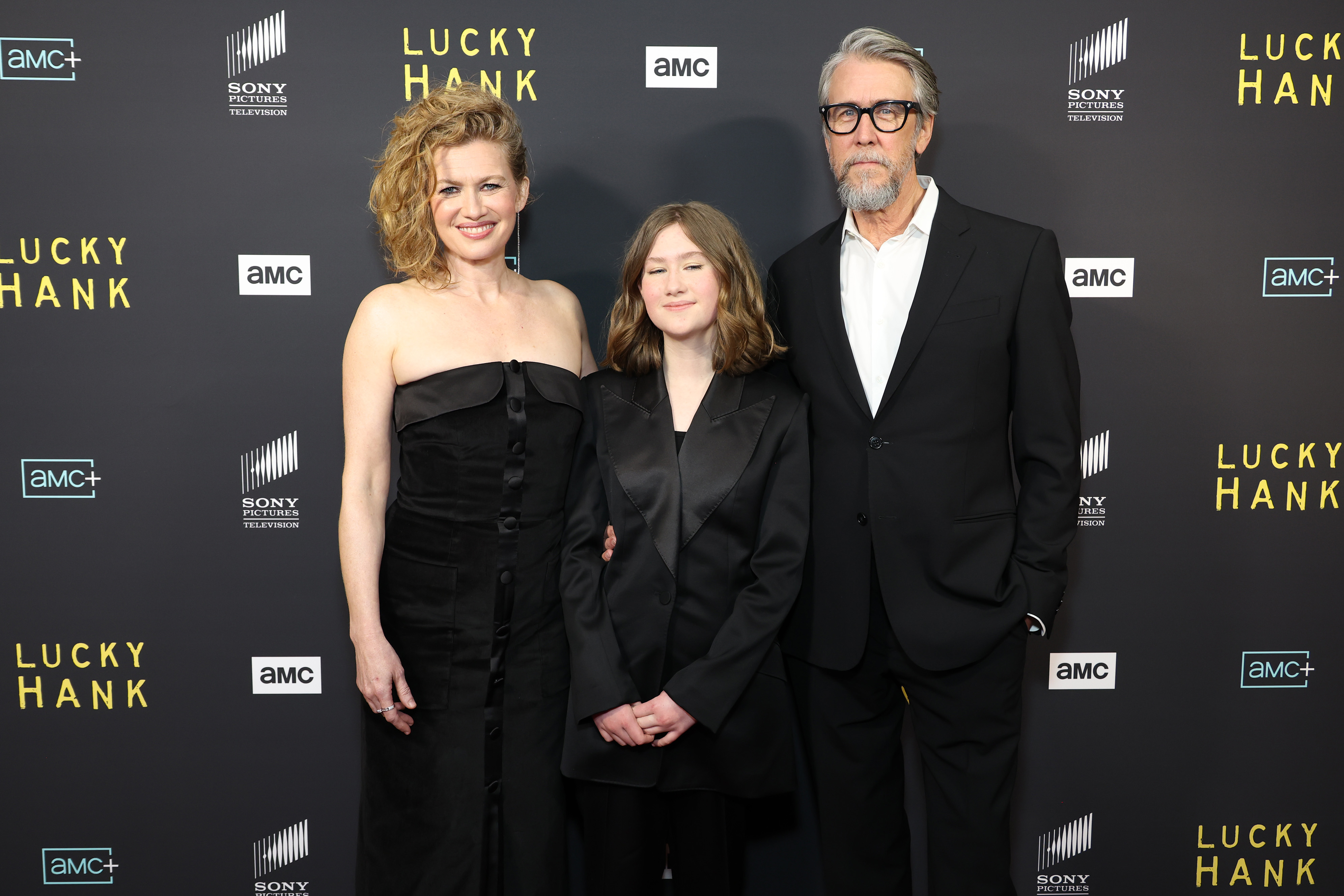 Mireille Enos, Vesper Ruck, and Alan Ruck at the Los Angeles premiere of AMC Network's "Lucky Hank" at Beverly Hills in West Hollywood, California, on March 15, 2023 | Source: Getty Images