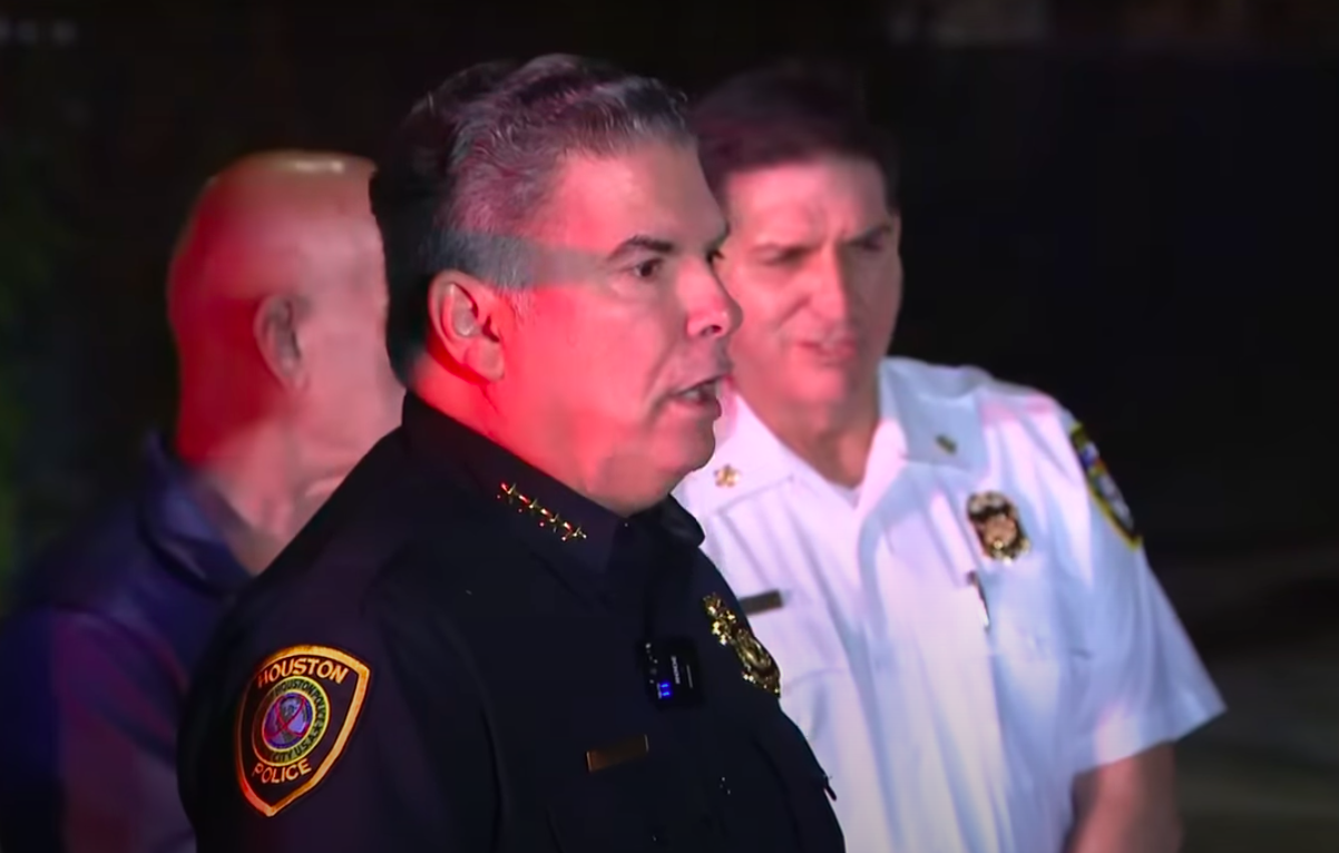 Police Chief Noe Diaz speaking alongside authorities. | Source: YouTube/FOX 26 Houston