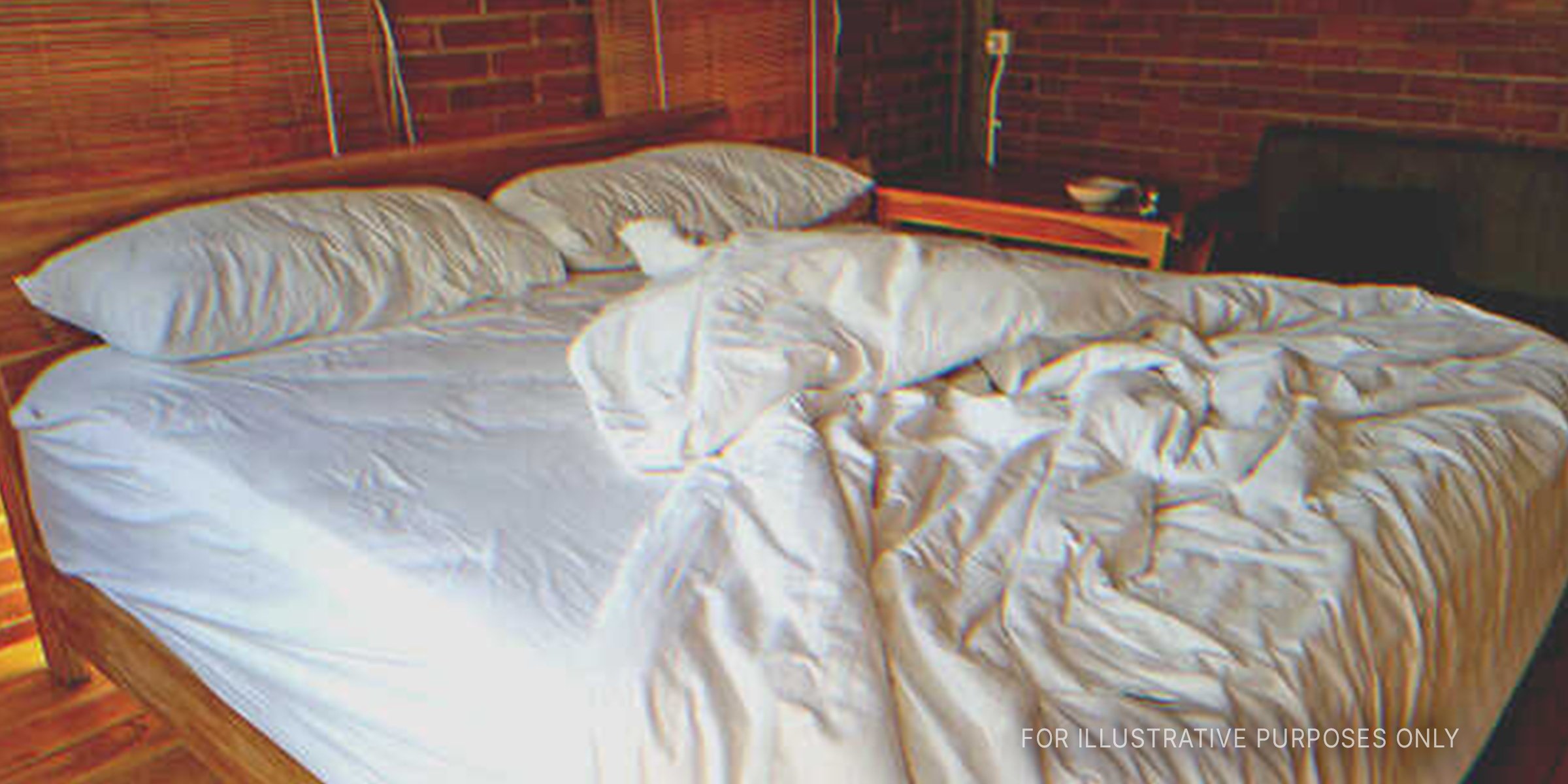 Empty, unmade bed. | Source: Shutterstock