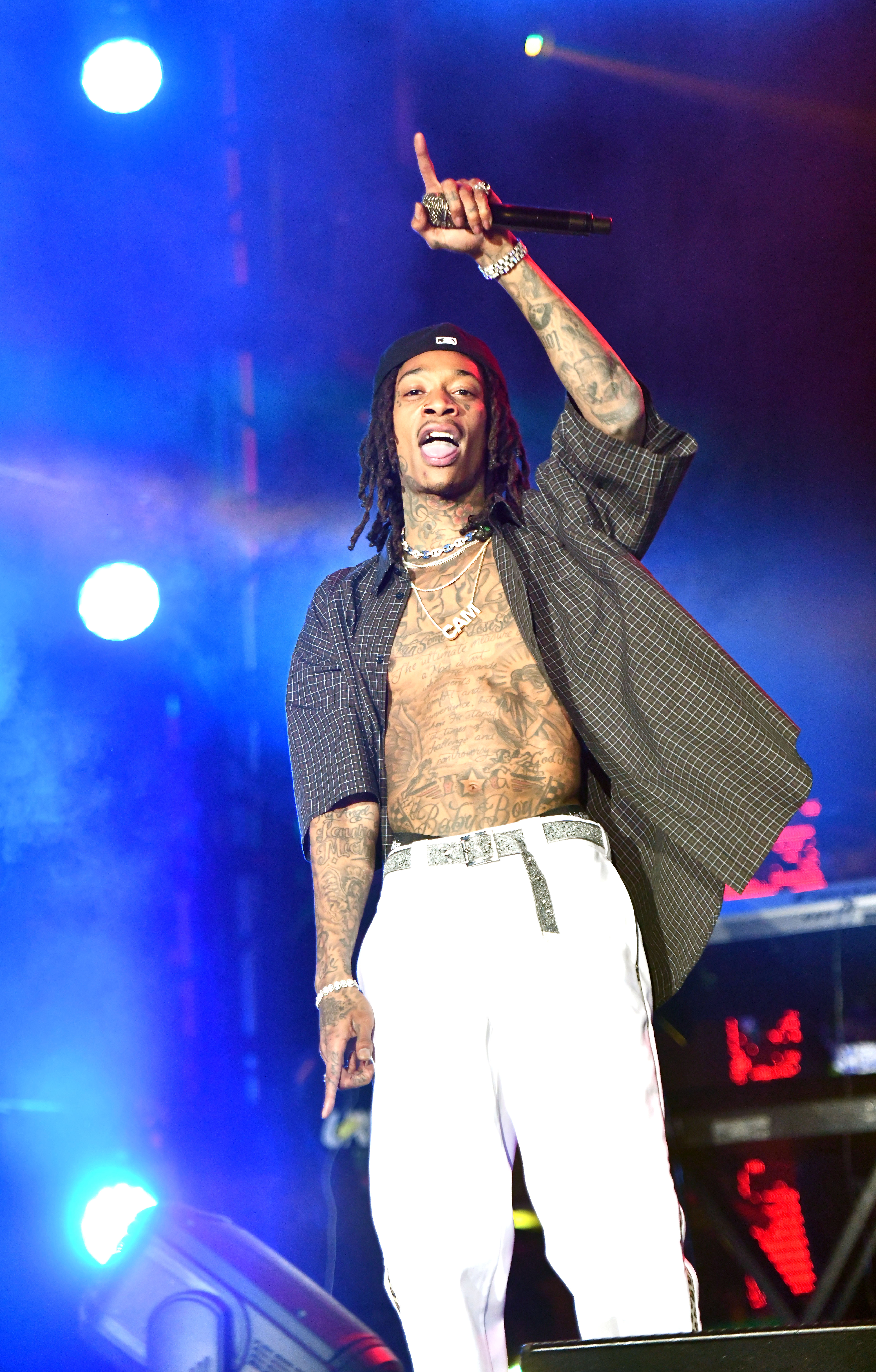 Wiz Khalifa onstage during Day 1 of the Rolling Loud Festival at Banc of California Stadium on December 14, 2018, in Los Angeles, California. | Source: Getty Images