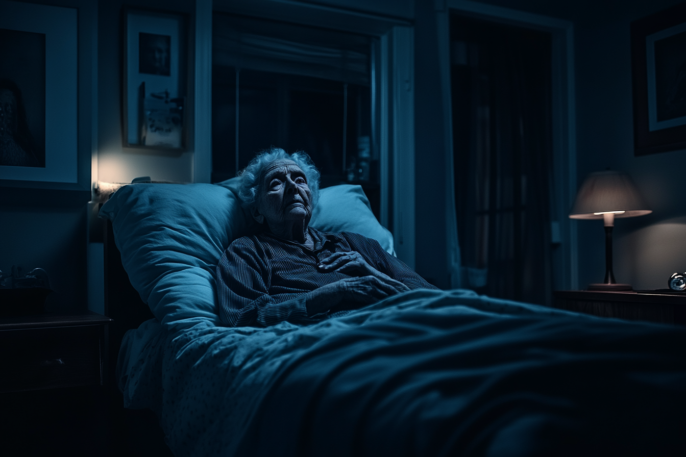 An old woman in bed | Source: Midjourney