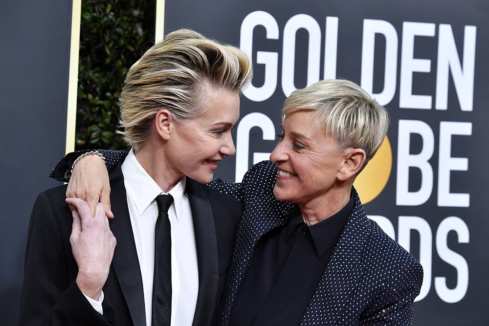 Portia de Rossi and Ellen DeGeneres attending the 77th Annual Golden Globe Awards on January 2020. I Photo: Getty Images.