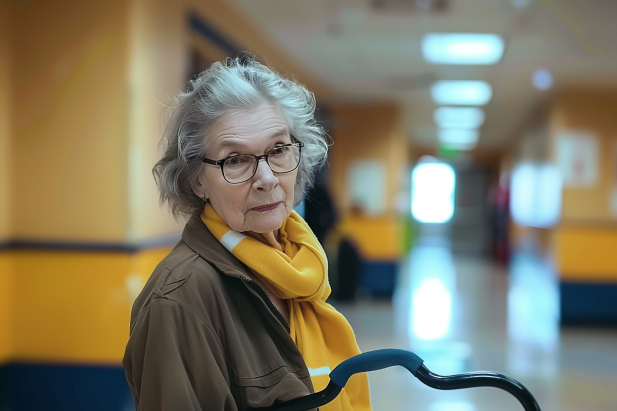 An older woman looking ahead | Source: Midjourney
