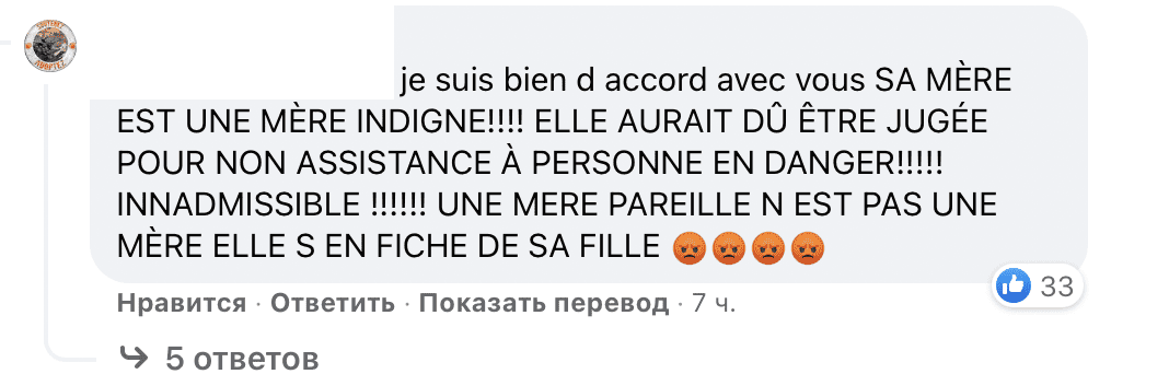 Commentaire des internautes par rapport à la mère de Valérie Bacot. | Photo : Facebook / 20 Minutes