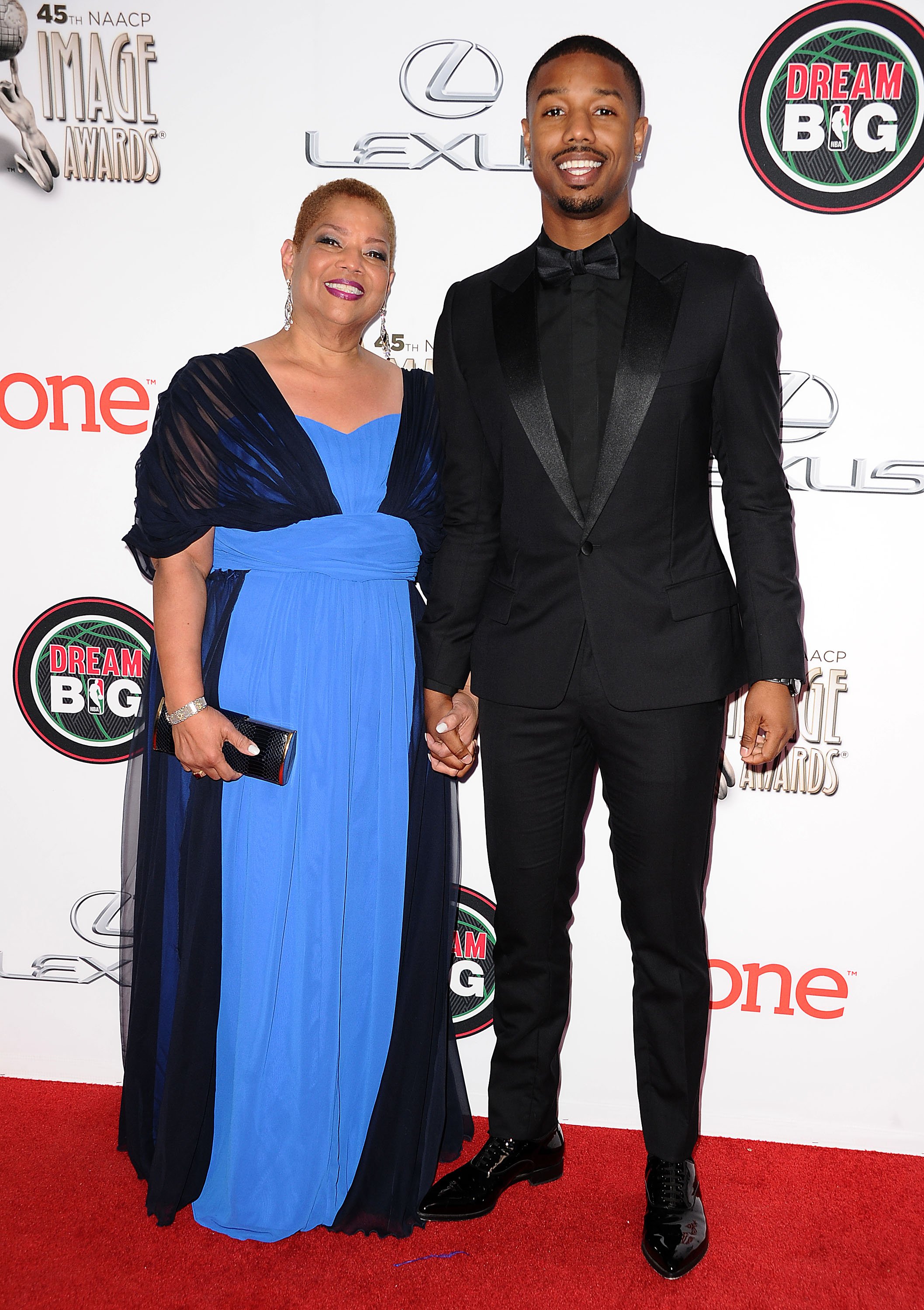 Donna Jordan and her son, actor Michael B. Jordan attend the 45th NAACP Image Awards at Pasadena Civic Auditorium on February 22, 2014 in Pasadena, California. | Source: Getty Images