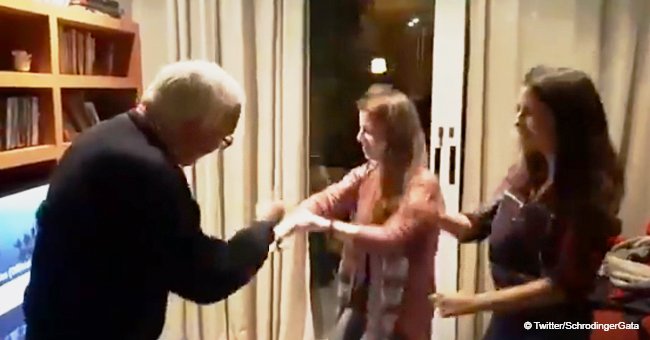 80-year-old man with Alzheimer's goes viral dancing with his granddaughters on Christmas eve