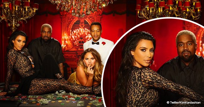 Revealed: Kim Kardashian's outstanding look as she attends John Legend's party with Kanye West