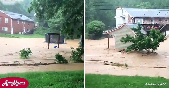 Subtropical storm Alberto makes landfall in horrific video