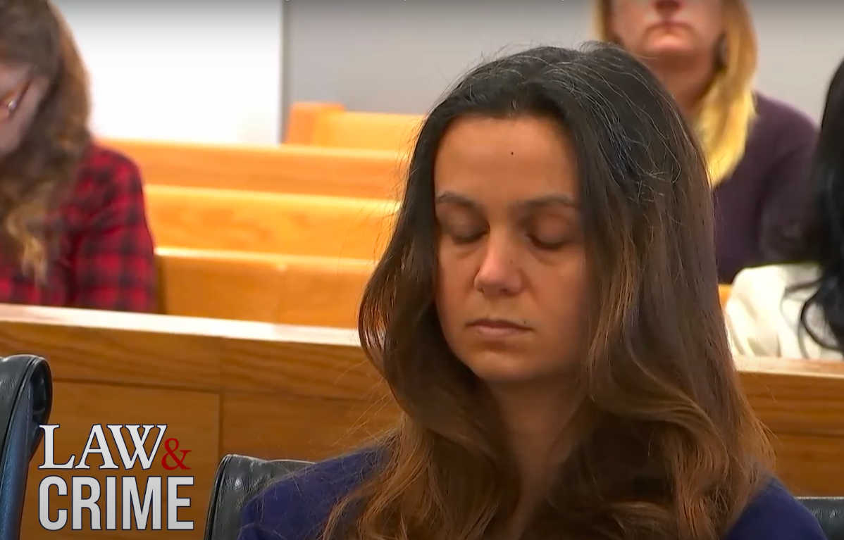 Ashley Benefield reacting to what Eva Benefield had to say. | Source: YouTube/Law&Crime Trials