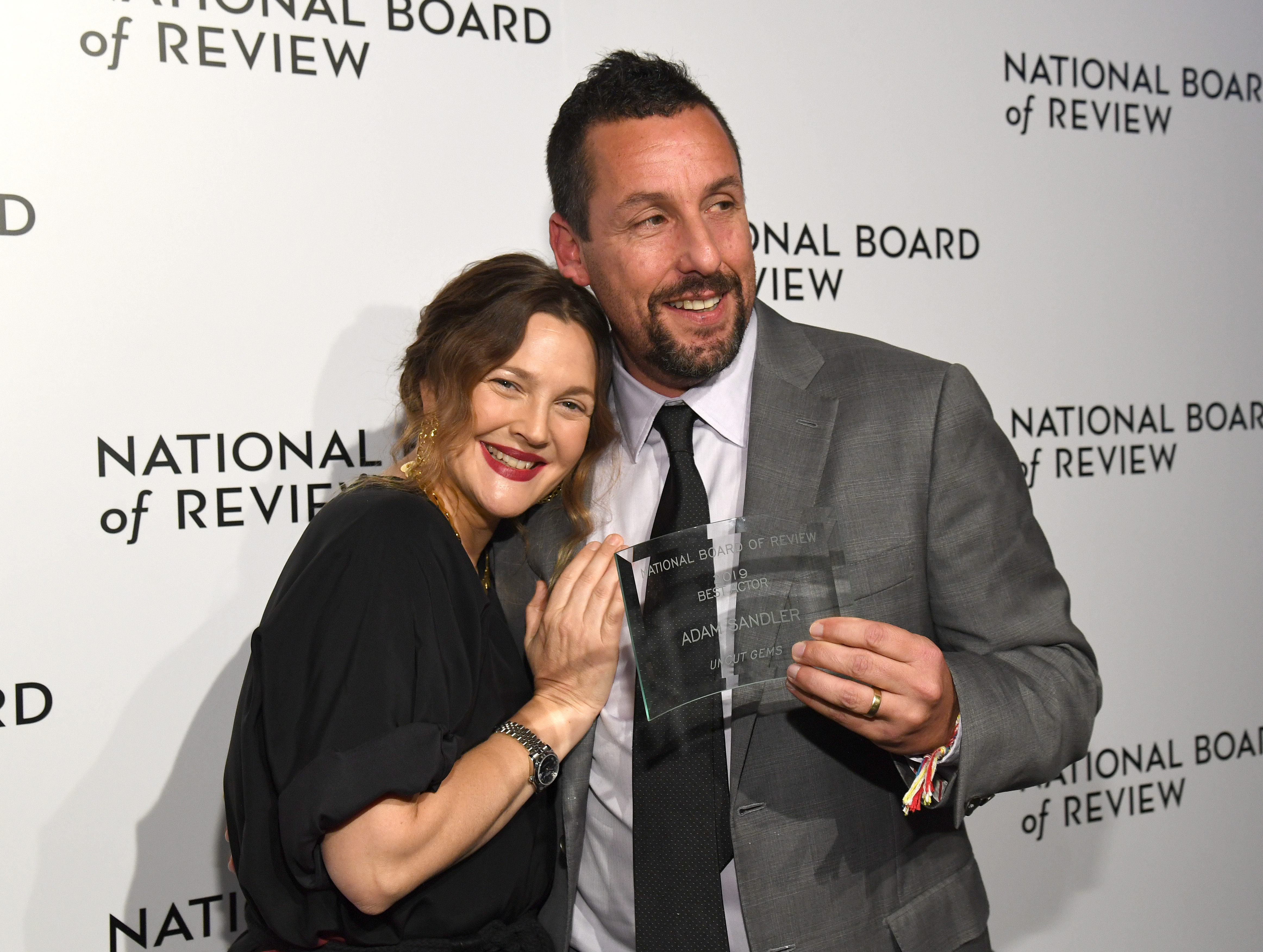 Drew Barrymore and Adam Sandler at The National Board of Review Annual Awards Gala in New York City on January 8, 2020 | Source: Getty Images