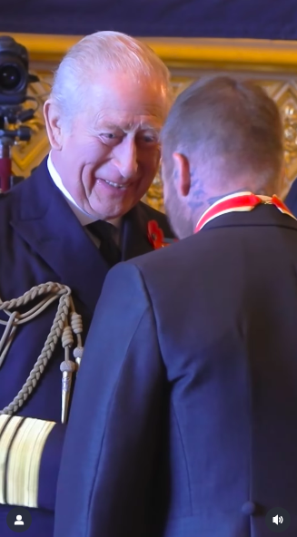 King Charles III smiling at David Beckham. | Source: Instagram/theroyalfamily