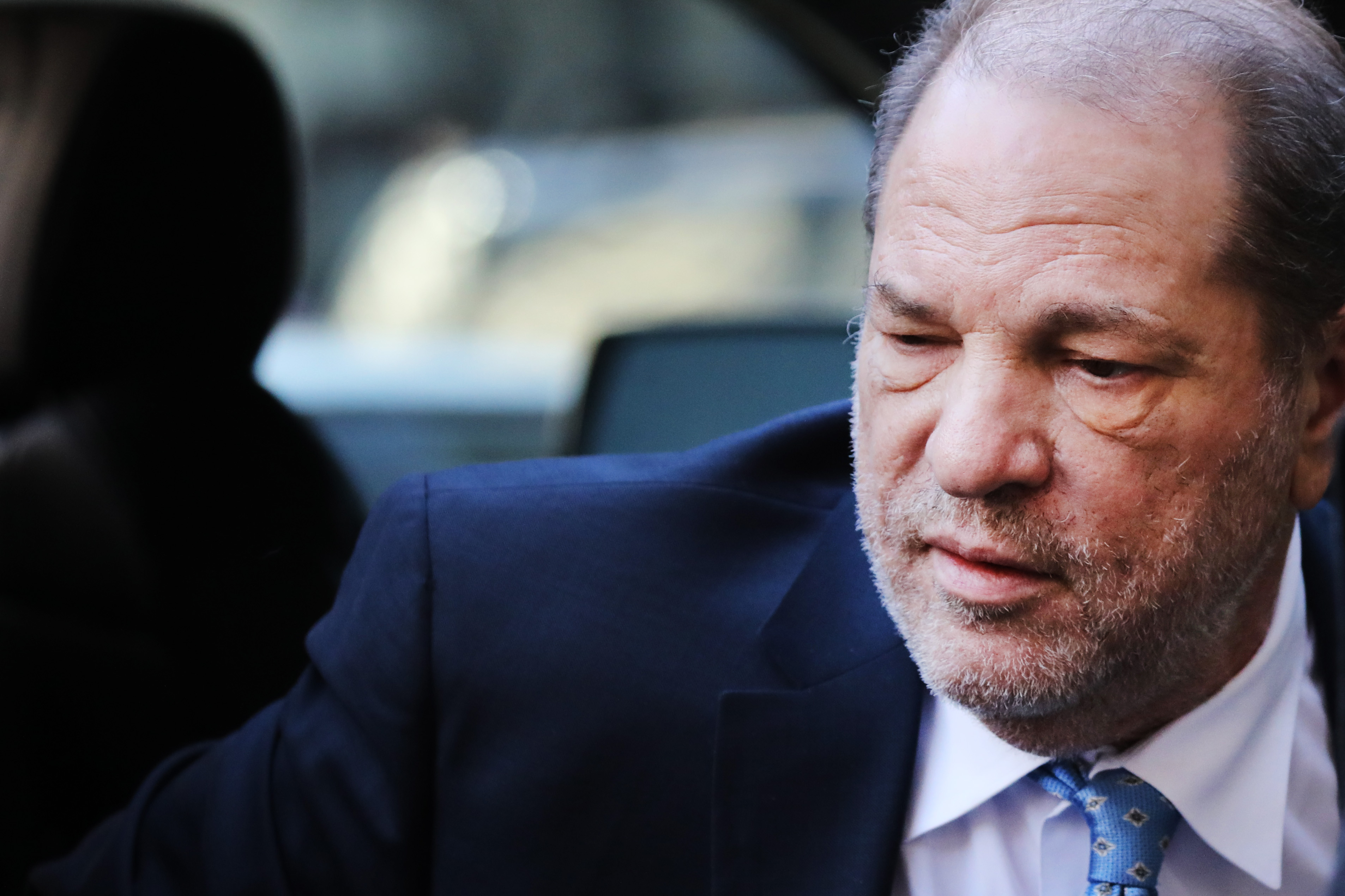 Harvey Weinstein entering a court house February 24, 2020, in New York. | Source: Getty Images