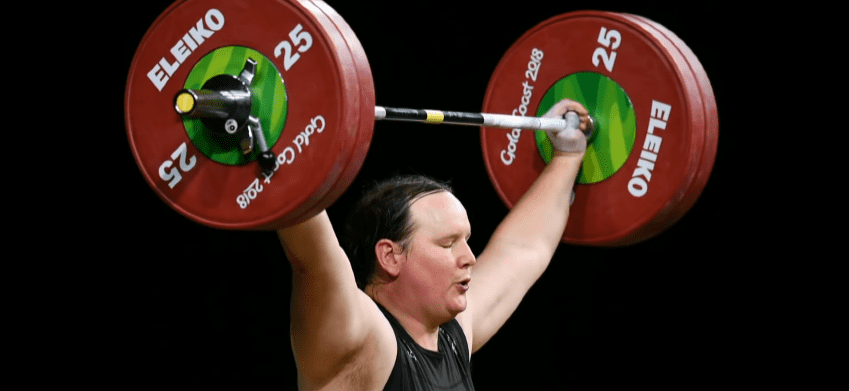 Transgender weightlifting athlete Laurel Hubbard during a sporting event | Photo: Youtube.com/CBS This Morning