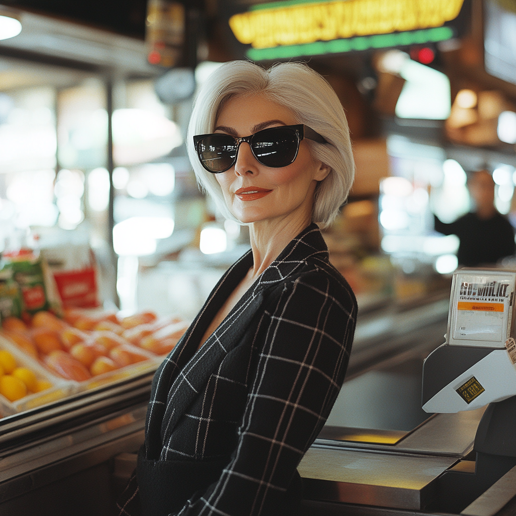 A happy and pleased woman at a store | Source: Midjourney