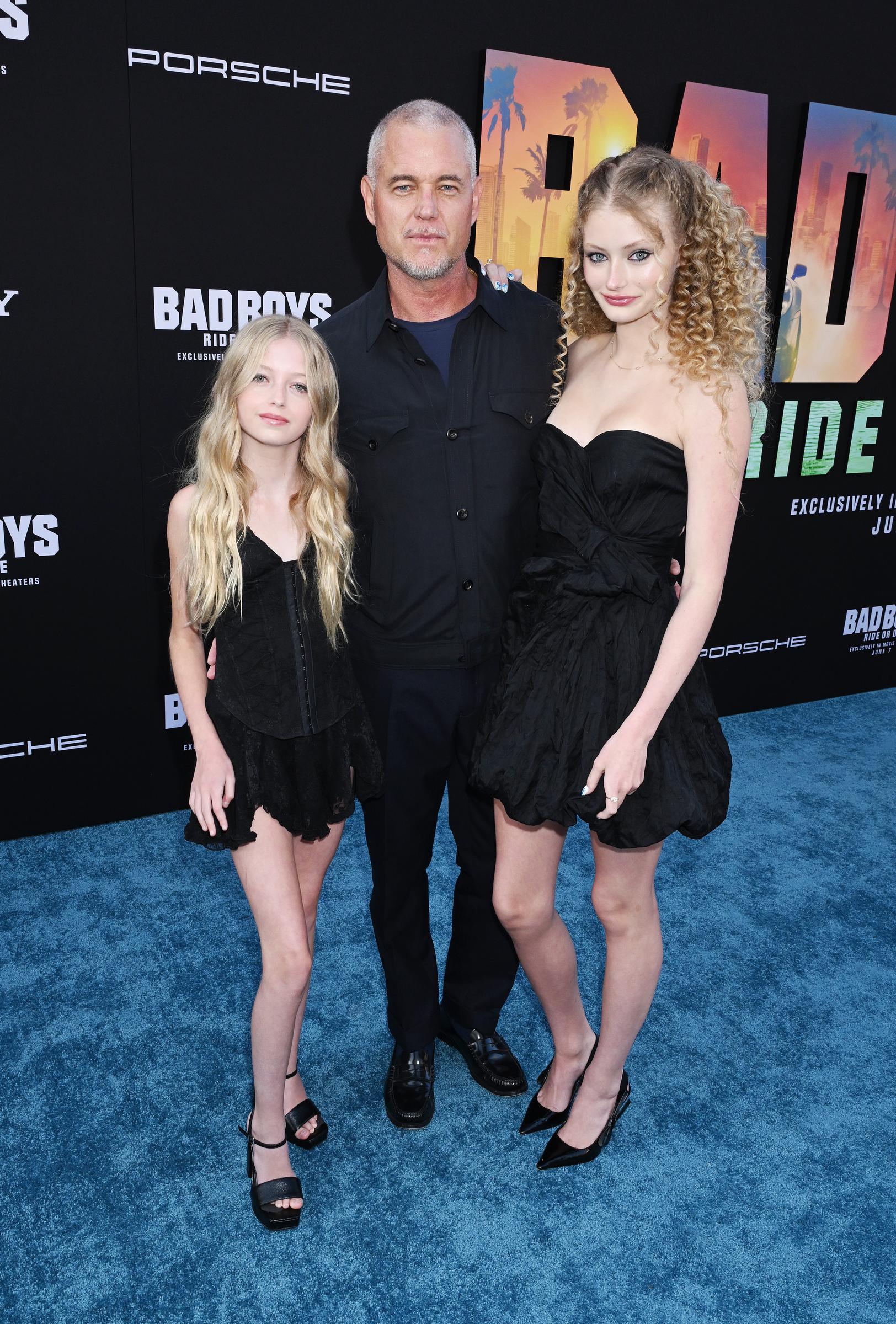 Georgia Geraldine, Eric, and Billie Beatrice Dane at the premiere of "Bad Boys: Ride Or Die" in Hollywood, California on May 30, 2024 | Source: Getty Images