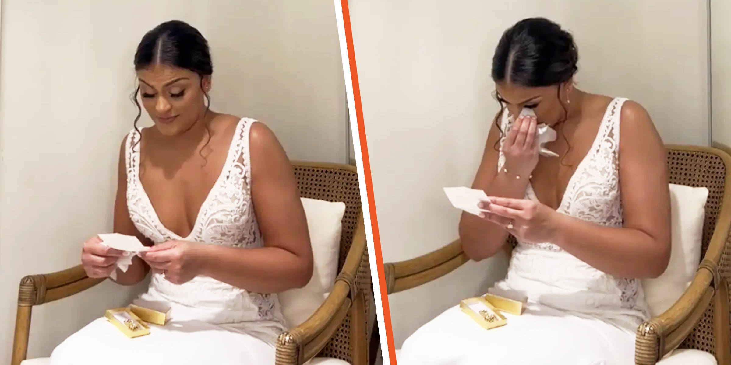 Bride receives unexpected gift from the groom only realize it wasn't for her. | Source: tiktok.com/kayrae.e
