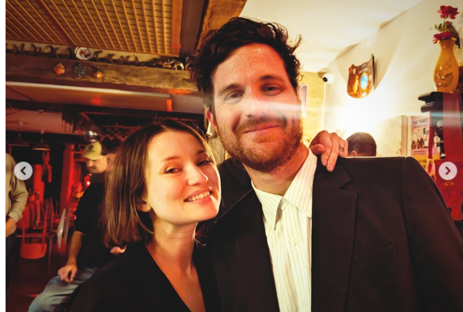 Another couple leans in close for a photo indoors, smiling gently as the man's arm rests comfortably around the woman at Jack Quaid and Claudia Doumit's wedding. | Source: Instagram/smokey_horse
