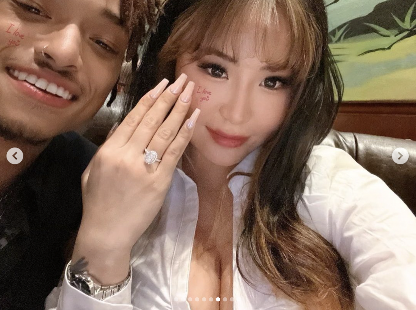 Tron Austin and Jeong Ah Wang's engagement, dated March 2024 | Source: Instagram/Timeflybye