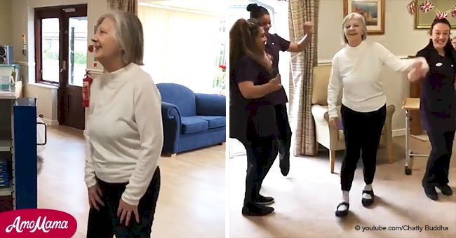 Carers joined woman with dementia in a cheerful dance and it was so sweet