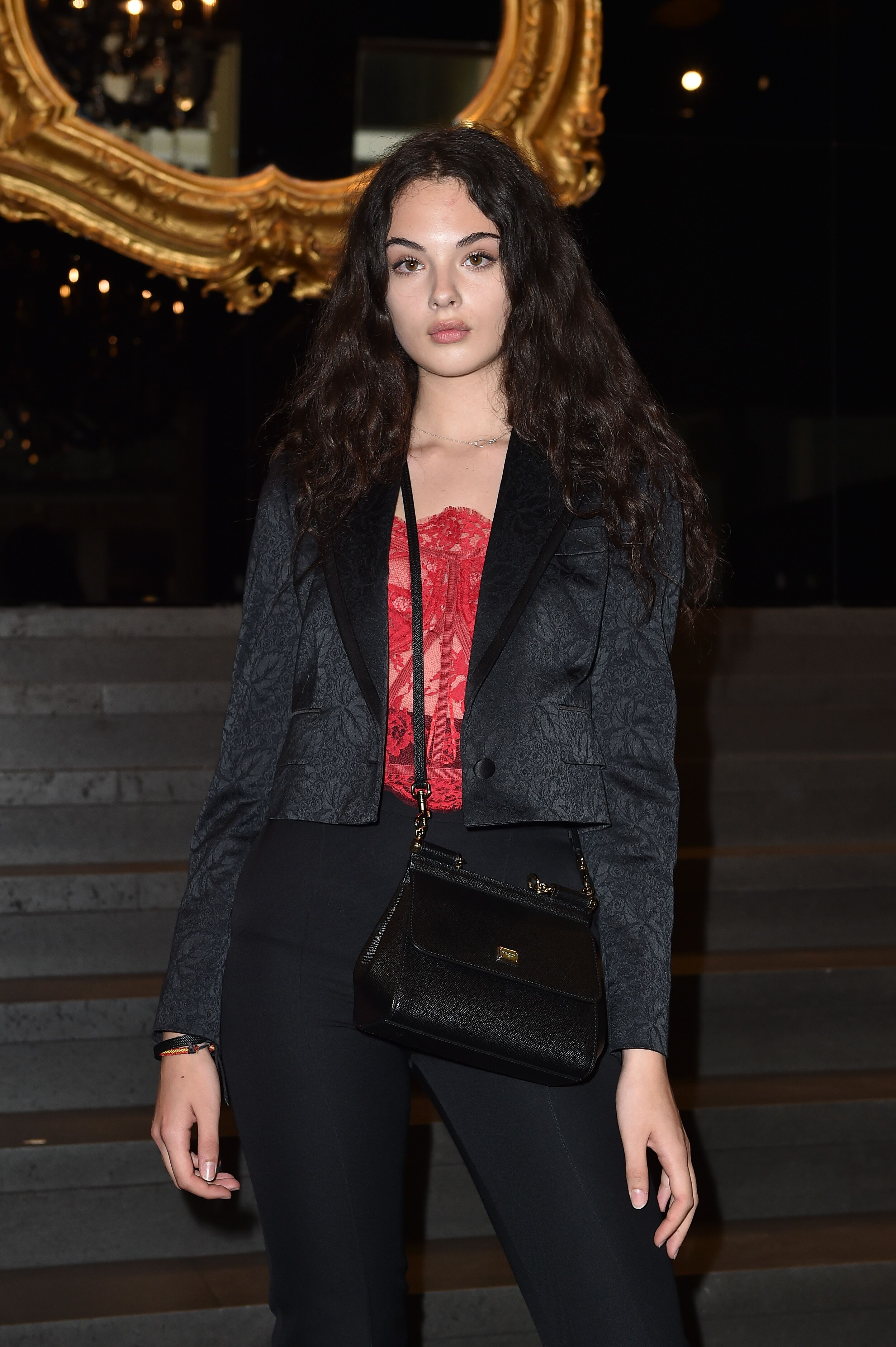 Virgo Cassel at the Dolce & Gabbana fashion show in Milan. | Source: Getty Images