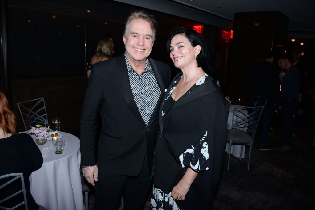 Guest and Karen Duffy attend NBC And The Cinema Society Host A Party For The Casts Of NBC Midseason 2020. | Source: Getty Images