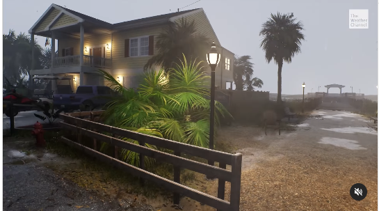 An illustration of how Tropical storm Francine is set to hit the coast in a post shared on September 9, 2024 | Source: Instagram/weatherchannel